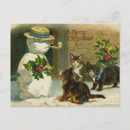 Cartão Postal De Festividades Retro vintage Christmas card