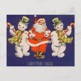 Cartão Postal De Festividades Retro vintage Christmas card