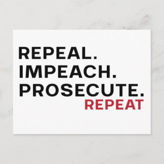 Cartão Postal De Festividades Revogar. impeachment. processar.repetir