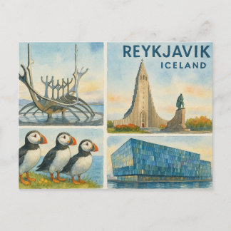 Cartão Postal De Festividades Reykjavik Iceland multiview