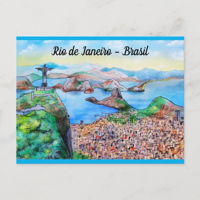 Cartão Postal De Festividades Rio de Janeiro (Frente)