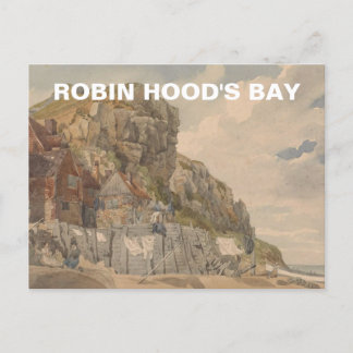Cartão Postal De Festividades Robin Hood's Bay, Yorkshire Vintage