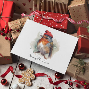 Cartão Postal De Festividades Robin Winter Delight, personalizado