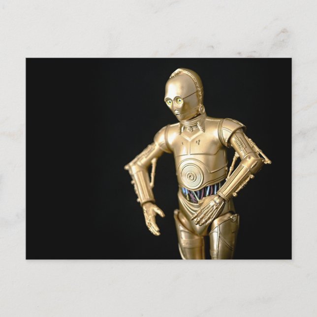 Cartão Postal De Festividades Robô legal Fotografia de Brinquedos (Frente)