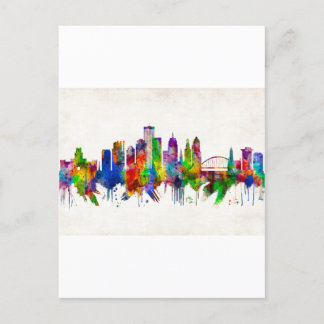 Cartão Postal De Festividades Rochester New York Skyline