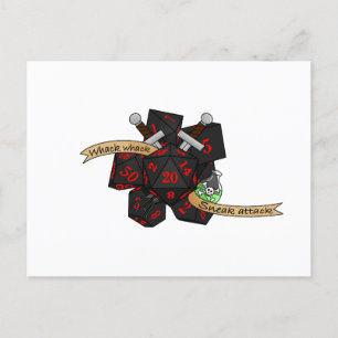 Cartão Postal De Festividades Rogue Dice Design