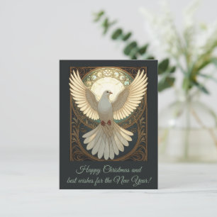 Cartão Postal De Festividades Rola Angelical Vintage Arte Novo Vetor