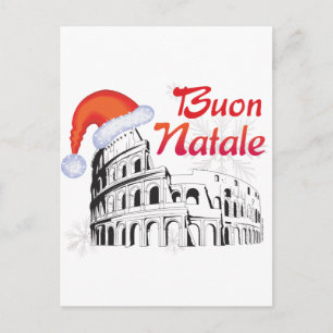 Cartão Postal De Festividades Roma Buon Natale