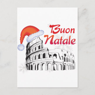 Cartão Postal De Festividades Roma Buon Natale