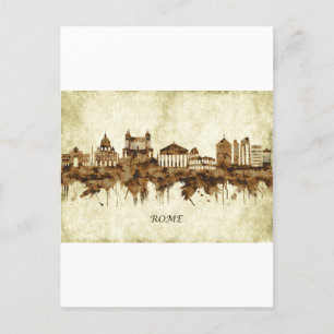 Cartão Postal De Festividades Roma Itália Cityscape