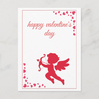 Cartão Postal De Festividades Romantic Angle of Love Cupide Valentine’s Day