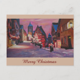 Cartão Postal De Festividades Romantic Rothenburg Tauber Germany in winter
