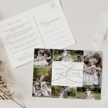 Cartão Postal De Festividades Romântico Dourado Que Foto do Ano 6 em Revisão<br><div class="desc">Este ouro romântico que um ano 6 fotográfico ano em revisão cartão postal de férias é o perfeito cartões de natal simples. O clássico moderno design apresenta espirais de rico e turbilhões brancos com belíssima e elegante tipografia de folha de ouro de champanhe com letra falsa. Personalize seu cartão postal...</div>