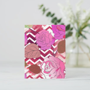 Cartão Postal De Festividades Rosas 33