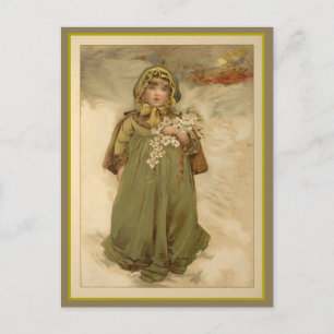 Cartão Postal De Festividades Rosas de Natal