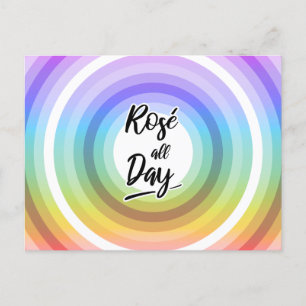 Cartão Postal De Festividades Rosé o dia todo