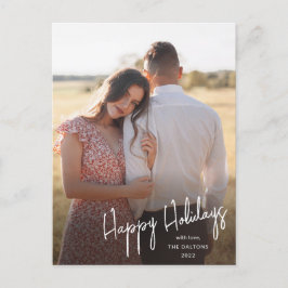 Cartão Postal De Festividades Roteiro de Férias Felizes Moderno Foto Simples