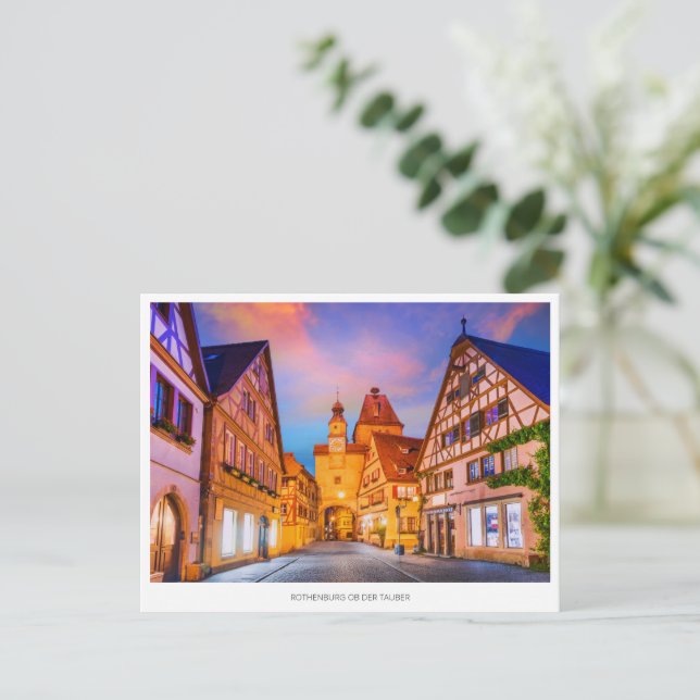 Cartão Postal De Festividades Rothenburg ob der Tauber, Cartão-postal de Férias (Em pé/Frente)