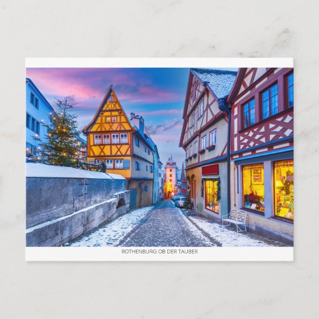Cartão Postal De Festividades Rothenburg ob der Tauber, Cartão-postal de Férias (Frente)