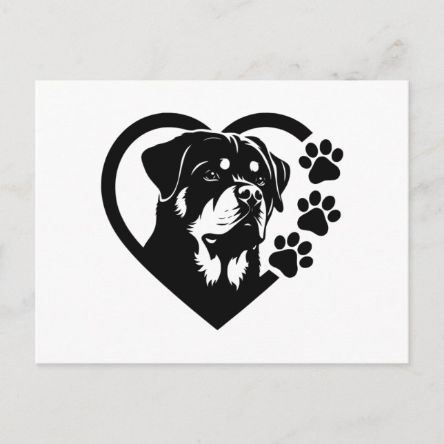Cartão Postal De Festividades Rottweiler (Frente)