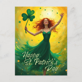 Cartão Postal De Festividades Rua mágica, dia do Patrick