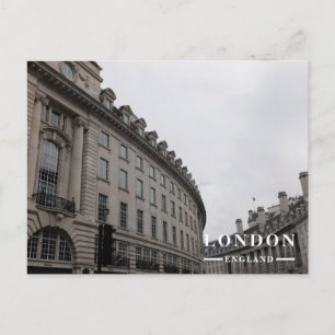 Cartão Postal De Festividades Rua Regent Londres Fachada de Arquitetura Curva