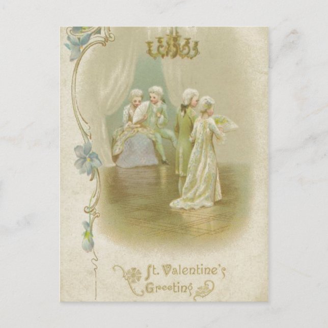 Cartão Postal De Festividades Rua. Saudações Namorados (Frente)