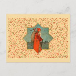 Cartão Postal De Festividades Rua Vintage Red Papai Noel Nicholas