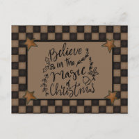 Rustic Acredita na Magia do Script de Natal