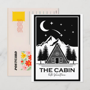 Cartão Postal De Festividades Rustic Cabin   Retenções Cênicas para Amantes e Am