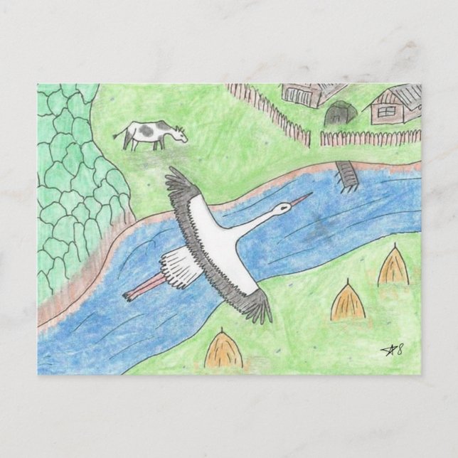 Cartão Postal De Festividades "Rustic motifs" (Frente)