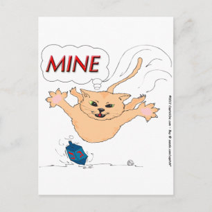 Cartão Postal De Festividades s11 Salto de Gato em Hanukkah Dradle