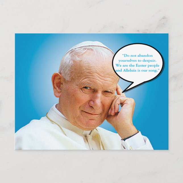 Cartão Postal De Festividades Saint John Paul II Karol Wojtyla Postcard (Frente)