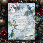 Cartão Postal De Festividades Salsicha de Natal Elegante e Colagem de Música<br><div class="desc">Elegante design floral rústico com pássaros azuis de vintage salgados em boughs sagrados e pinheiros,  rosas de cão branco,  fazenda quintal com roda de água,  caligrafia,  rolantes e flores brancas com música "Home Sweet Home" em moldes ornamentosamente gravados. O fundo apresenta céu azul pálido com nuvens brancas.</div>
