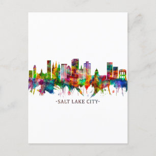 Cartão Postal De Festividades Salt Lake City Utah Skyline