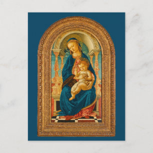 Cartão Postal De Festividades Sandro Botticelli Madonna e Child c 1470