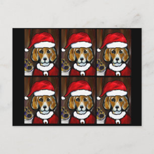 CARTÃO POSTAL DE FESTIVIDADES SANTA BEAGLE