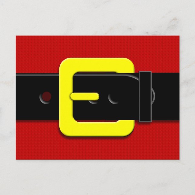 Cartão Postal De Festividades Santa Claus Belt Buckle (Frente)