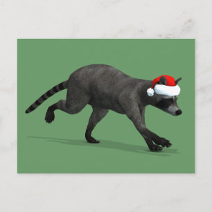 Cartão Postal De Festividades Santa Claus Coon