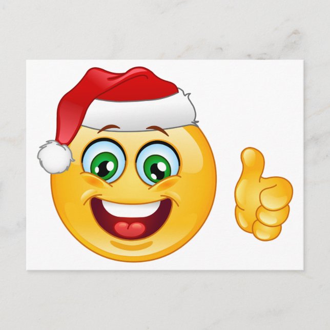 Cartão Postal De Festividades santa claus emoji (Frente)