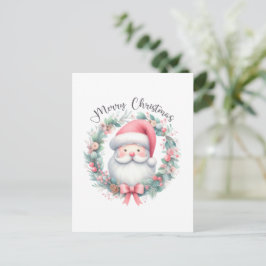 Cartão Postal De Festividades Santa Claus Merry Christmas Holiday Postcard