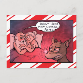 Cartão Postal De Festividades Santa Claus Mood Lighting Christmas Postcard