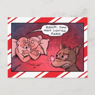 Cartão Postal De Festividades Santa Claus Mood Lighting Christmas Postcard