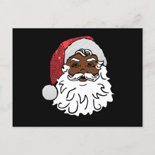 Cartão Postal De Festividades santa claus preto sequestrado