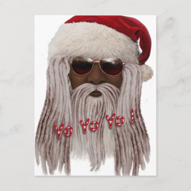 Cartão Postal De Festividades Santa ( dark ) in Dreads -Yo Yo Yo! (Frente)