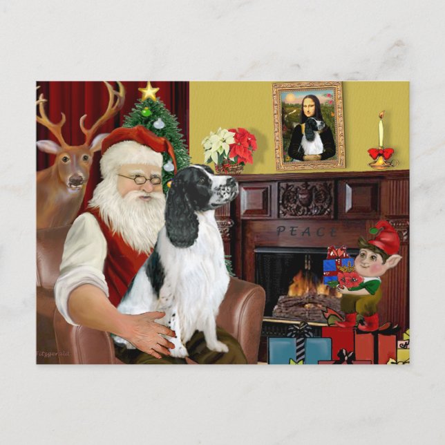 Cartão Postal De Festividades Santa-Engish Springer 7 (Frente)