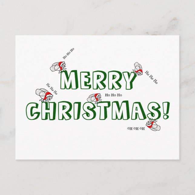 Cartão Postal De Festividades Santa Fly Christmas Postcard (Frente)