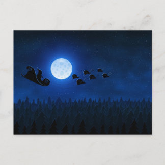 Cartão Postal De Festividades Santa Flying 1
