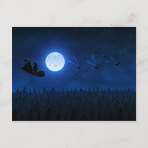 Cartão Postal De Festividades Santa Flying 2
