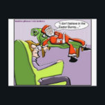 Cartão Postal De Festividades Santa In Therapy Funny Christmas Gifts & Tees<br><div class="desc">You are viewing a Rick London cartoon gifts, tees, or collectibles titled "Santa In Therapy". We are honored you visited us. Here you will find award-winning cartoons by the team of Londons Times Cartoons, ranked #1 offbeat cartoon on Google since 2005 We offer the funniest highest quality tees, mugs, mouse...</div>